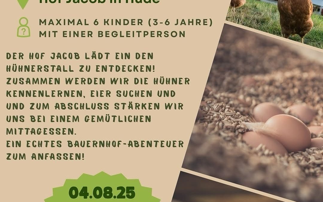 🐥 Ferien-Spaß für unsere Kleinsten! 🐣 Für 6 Kinder von 3 bis 6 Jahren (mit Begleitperson) – kommt mit auf Entdeckungst…