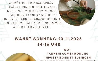 ✨ Lebendiger Adventskalender der Hofakademie ✨ Kommt mit uns in die Tannenschonung und stimmt euch kreativ auf die Adven…