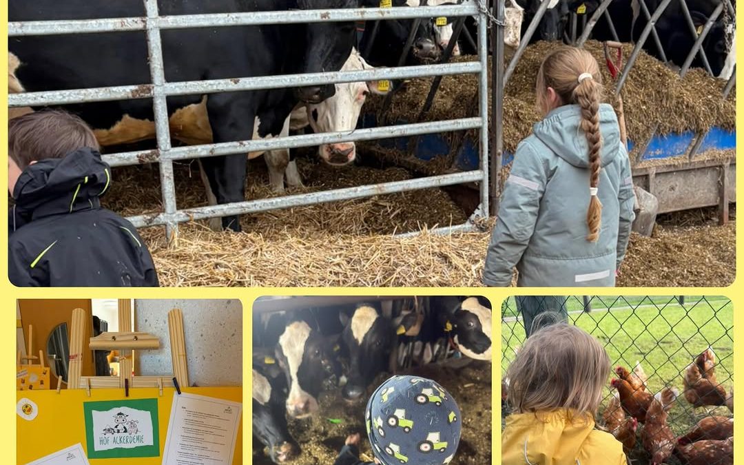 🐄🚜 Ausflug zum Bauernhof 🐔🌾 In den letzten Tagen haben wir einen tollen Ausflug zum Bauernhof gemacht! Die Kinder ha…