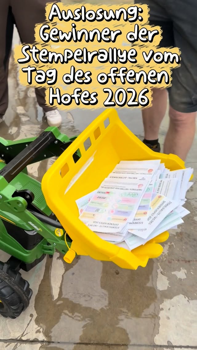 🎉 Die Gewinner unserer Stempelrallye stehen fest! 🎉 Vor gut drei Wochen haben wir beim Tag des offenen Hofes gemeinsam…