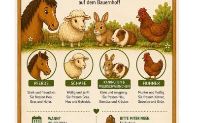 🌾🐴 Ferienzeit ist Hofzeit! 🐔💚 Kommt mit uns auf den Hof der Familie Koop in Eydelstedt und erlebt einen tierisch sch…