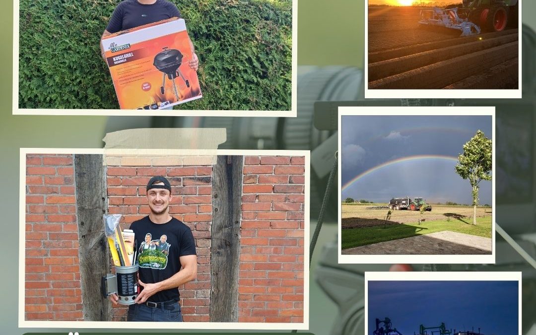 Den Gewinnern des Fotowettbewerbs „Land(wirtschaft) im Frühling“ Nils und Timo haben wir die Preise rund ums Grillen übe…